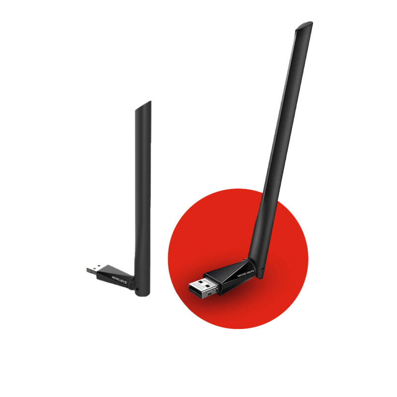 MU6H محول واي فاي USB مزدوج النطاق AC650 مع هوائي – سرعة فائقة لويندوز